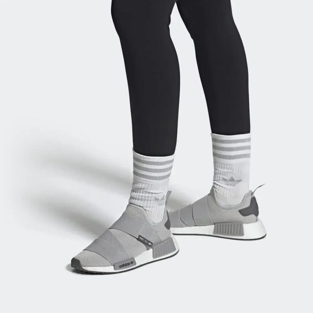 Adidas Women's NMD_r1 Sneaker, Grey/White/Grey, 9‎